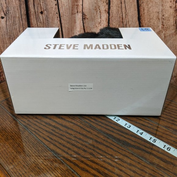 Steve Madden Criss Cross Slippers BLACK Size Large 9-10 NEW in BOX - Picture 5 of 11